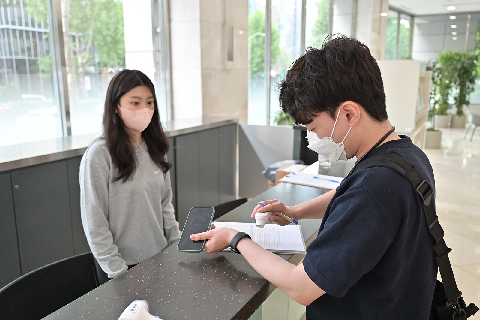 입장 전 문진 절차