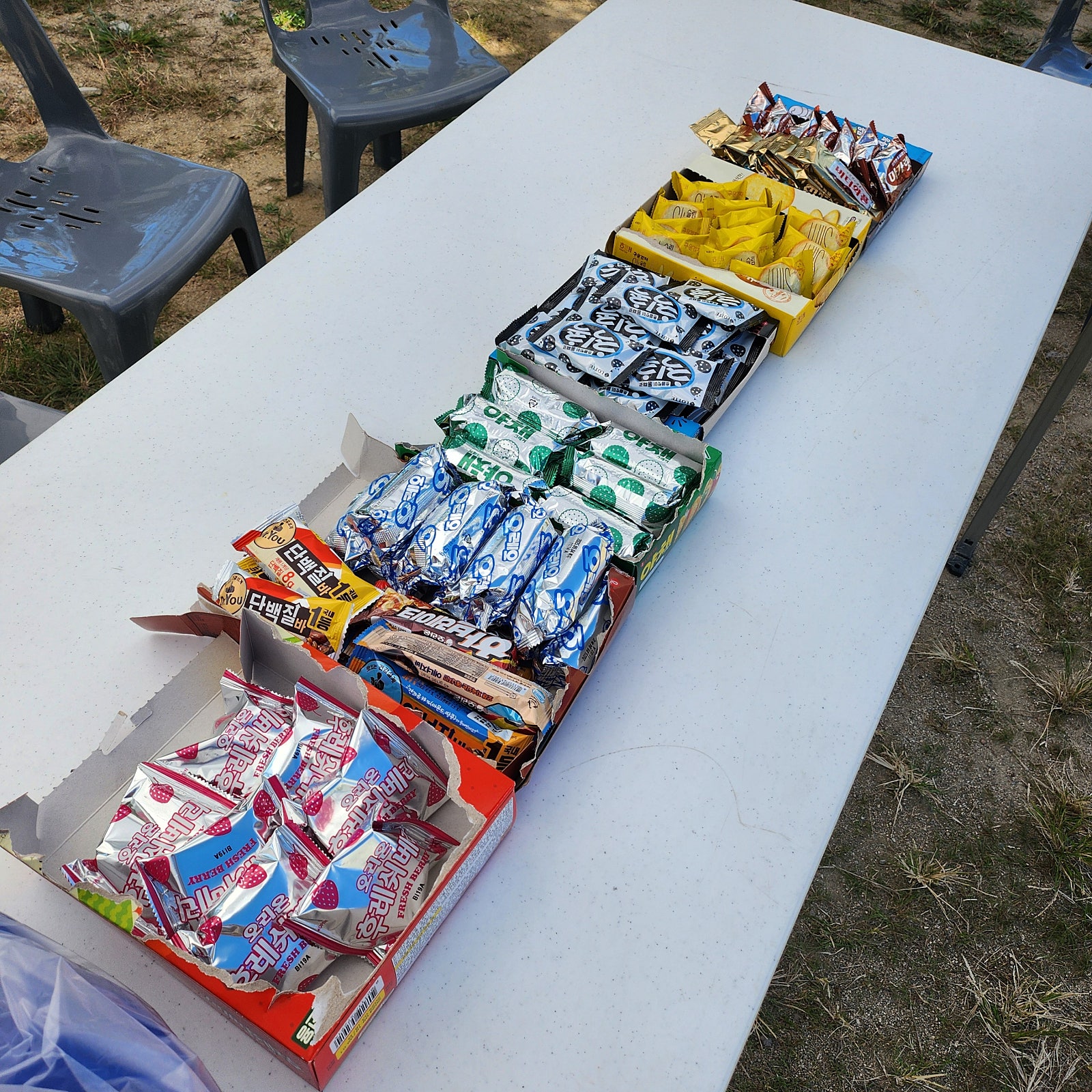 각종 다과중 일부